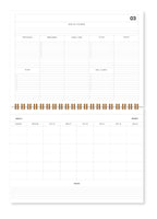 Fabric Family Planner 2025/2026 (18 Μήνες) | Οικογενειακός Οργανωτής | Stripes Pink