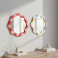 "Marta" Mirror | Hand-Painted Ceramic Mirror