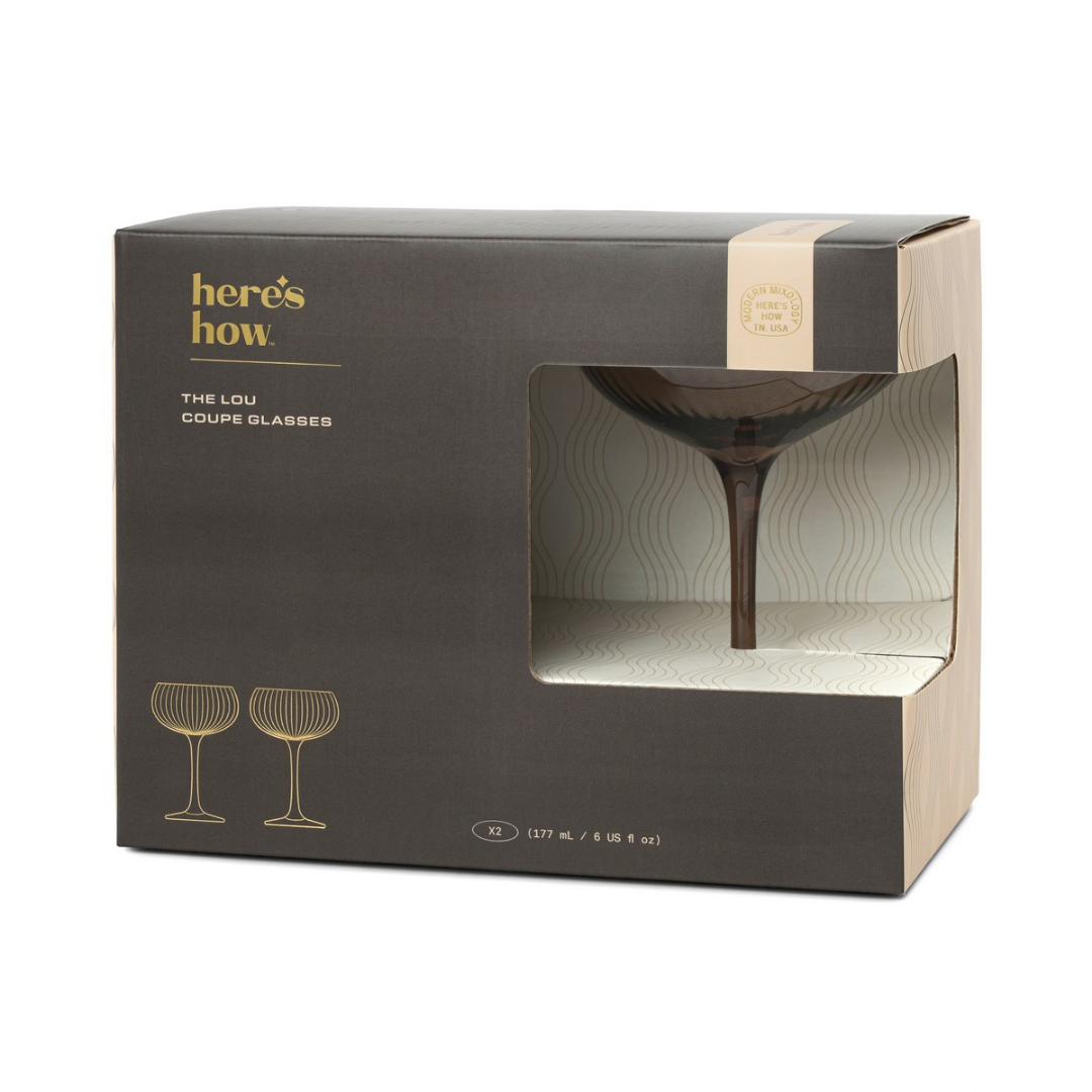 The Lou Coupe Glass | Σετ με 2 Smoke Ποτήρια