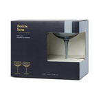 The Lou Coupe Glass | Σετ με 2 Blue ποτήρια