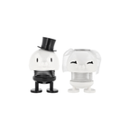 Δανέζικο διακοσμητικό σετ γάμου Hoptimist Bride & Groom με νύφη και γαμπρό, λευκό και μαύρο με χαρακτηριστικό ελατήριο.