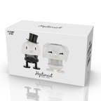 Δανέζικο διακοσμητικό σετ γάμου Hoptimist Bride & Groom με νύφη και γαμπρό, λευκό και μαύρο με χαρακτηριστικό ελατήριο.
