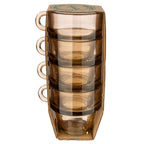 4-piece set of conical espresso cups, brown, H. 6.5 cm, PU 12