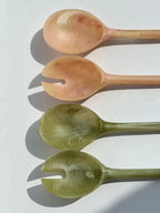 Resin Salad Servers Set 30cm | Coral