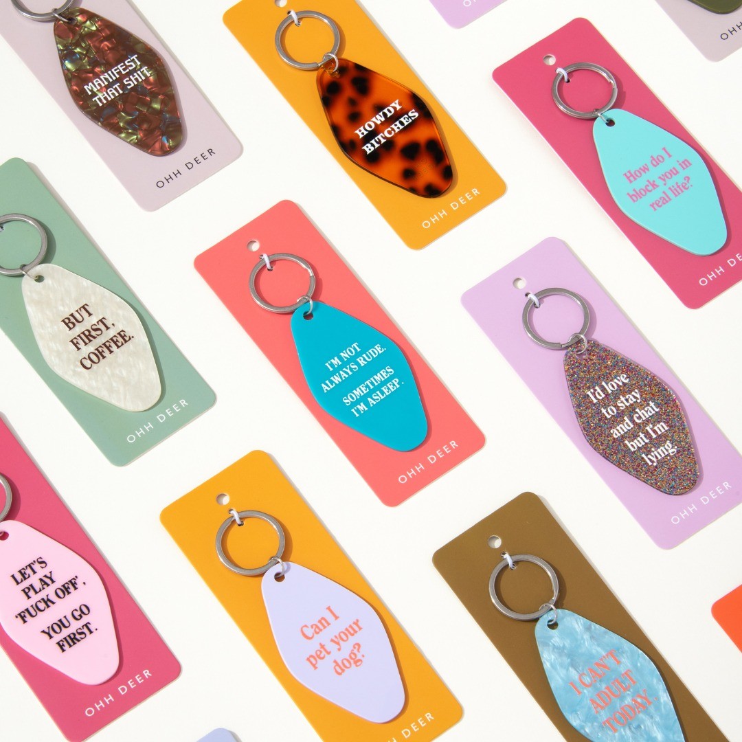 Ohh Deer "I Grow Houseplants" Keyring | Χιουμοριστικό Μπρελόκ Κλειδιών