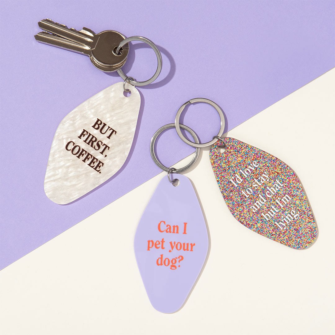 Ohh Deer "But First, Coffee" Keyring | Χιουμοριστικό Μπρελόκ Κλειδιών