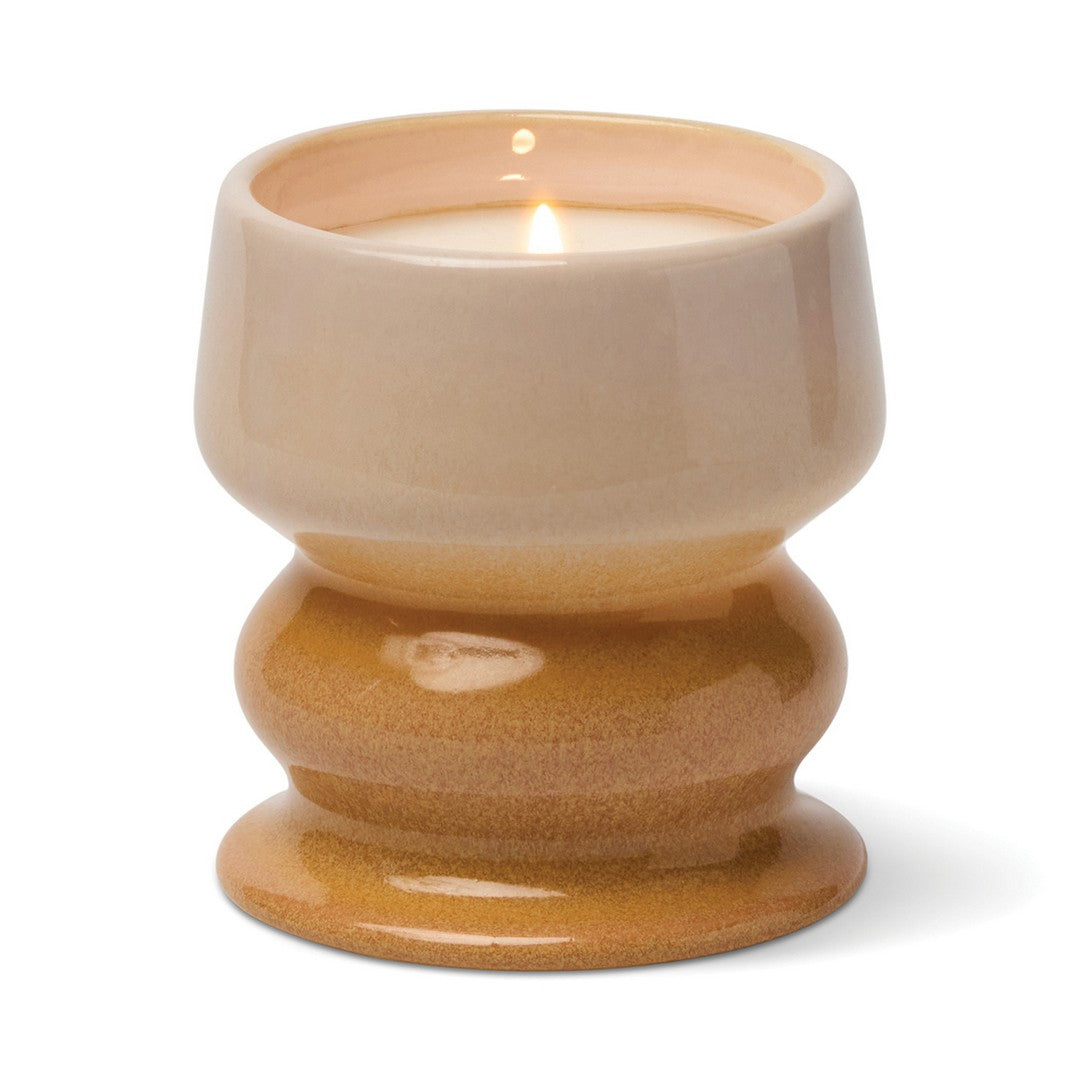 Αρωματικό κερί σόγιας Paddywax Melt Smoked Pistachio 226g σε οργανικό ματ κεραμικό δοχείο.
